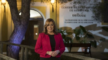 Susana Díaz, durante su mensaje de fin de año
