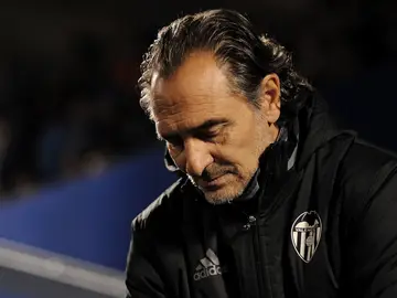 Cesare Prandelli,durante un partido con el Valencia CF Cesare Prandelli,durante un partido con el Valencia CF
