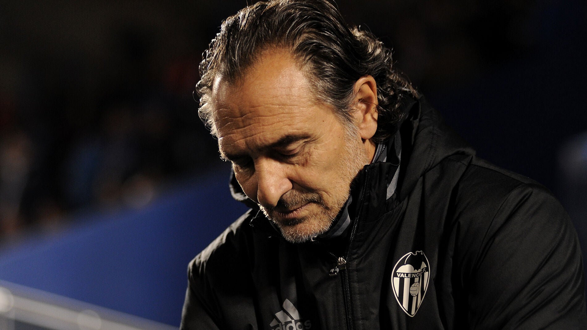 Cesare Prandelli,durante un partido con el Valencia CF