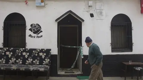 Local de Villafáfila en el que se ha producido el hundimiento del suelo Local de Villafáfila en el que se ha producido el hundimiento del suelo