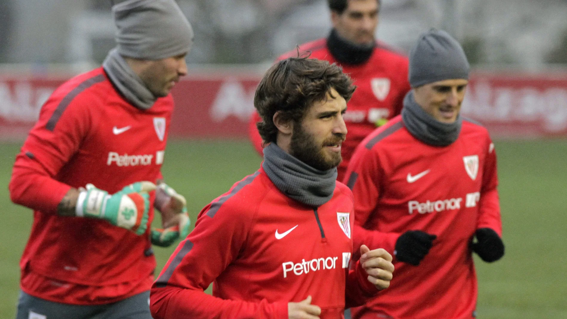 Yeray, durante un entrenamiento con el Athletic Yeray, durante un entrenamiento con el Athletic