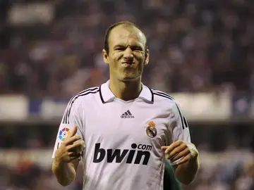 Arjen Robben, durante su etapa en el Real Madrid Arjen Robben, durante su etapa en el Real Madrid