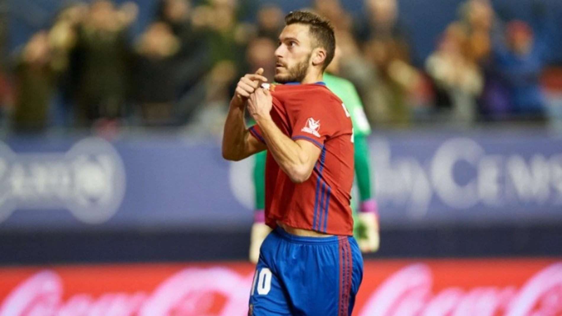 Clerc celebra su gol frente al Valencia en el descuento Clerc celebra su gol frente al Valencia en el descuento