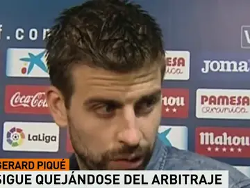 Gerard Piqué, en zona mixta Gerard Piqué, en zona mixta