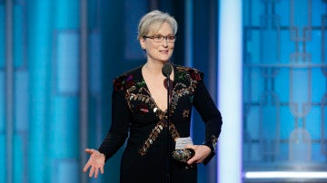 Meryl Streep tras recibir su Globo de Oro Meryl Streep tras recibir su Globo de Oro