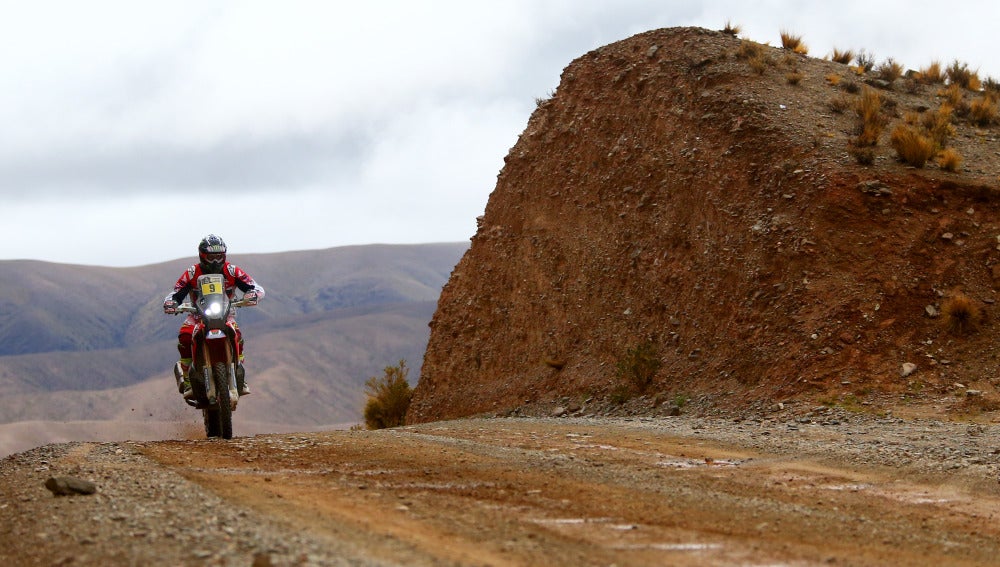 Ricky Brabec, en una etapa del Dakar