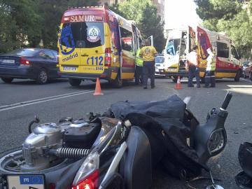 Imagen de un accidente de tráfico en Madrid