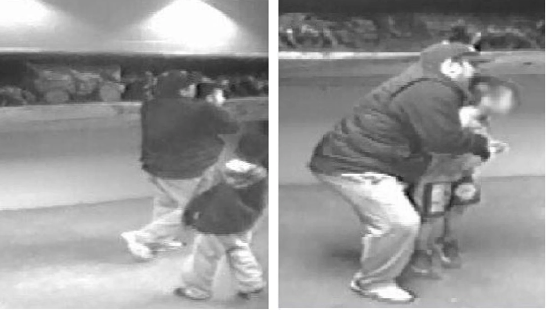 El presunto secuestrador captado por las cámaras El presunto secuestrador captado por las cámaras