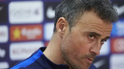 Luis Enrique, en rueda de prensa Luis Enrique, en rueda de prensa
