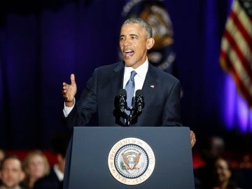 Barack Obama durante su discurso