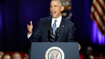 Barack Obama durante su discurso