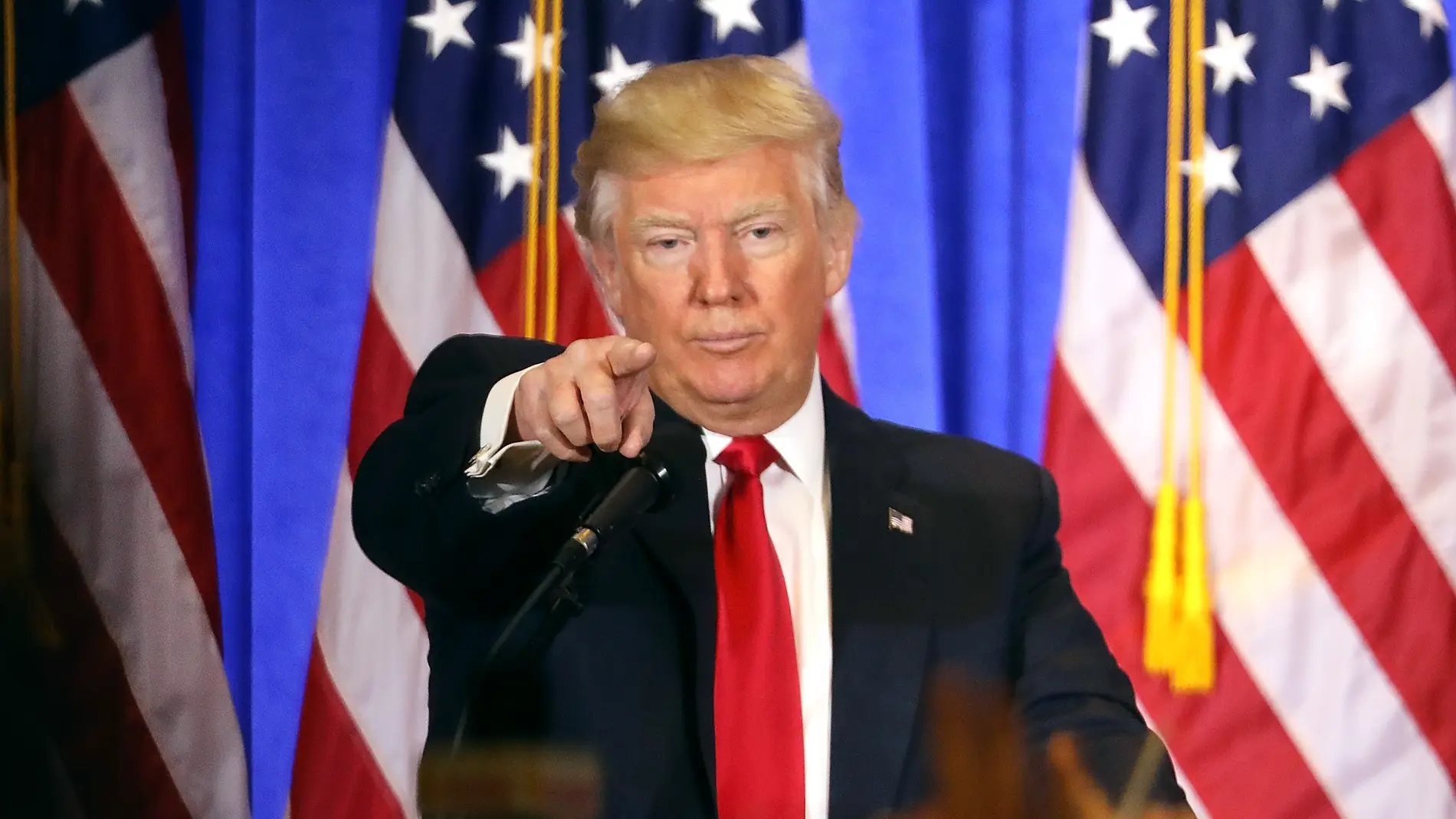 Donald Trump, durante su rueda de prensa