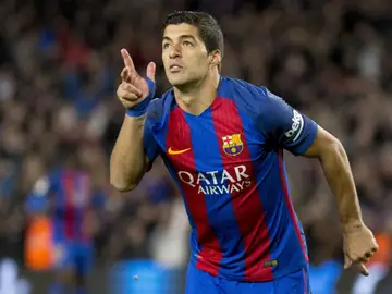 Luis Suárez celebra un gol con el Barcelona Luis Suárez celebra un gol con el Barcelona