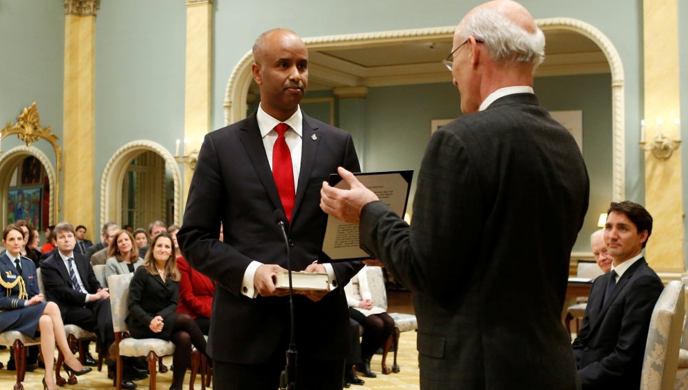 Ahmed Hussen durante su nombramiento