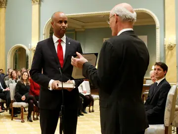 Ahmed Hussen durante su nombramiento Ahmed Hussen durante su nombramiento