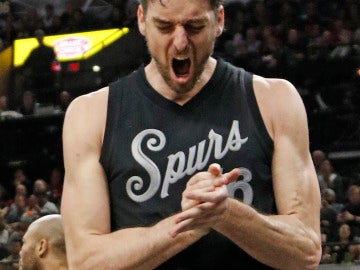 Pau Gasol, durante el partido de Navidad contra los Bulls