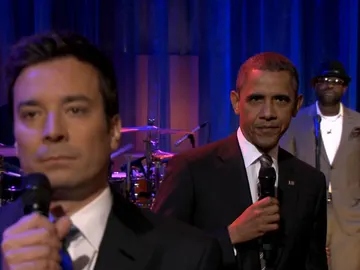 Barack Obama rapea con Jimmy Fallon Barack Obama rapea con Jimmy Fallon