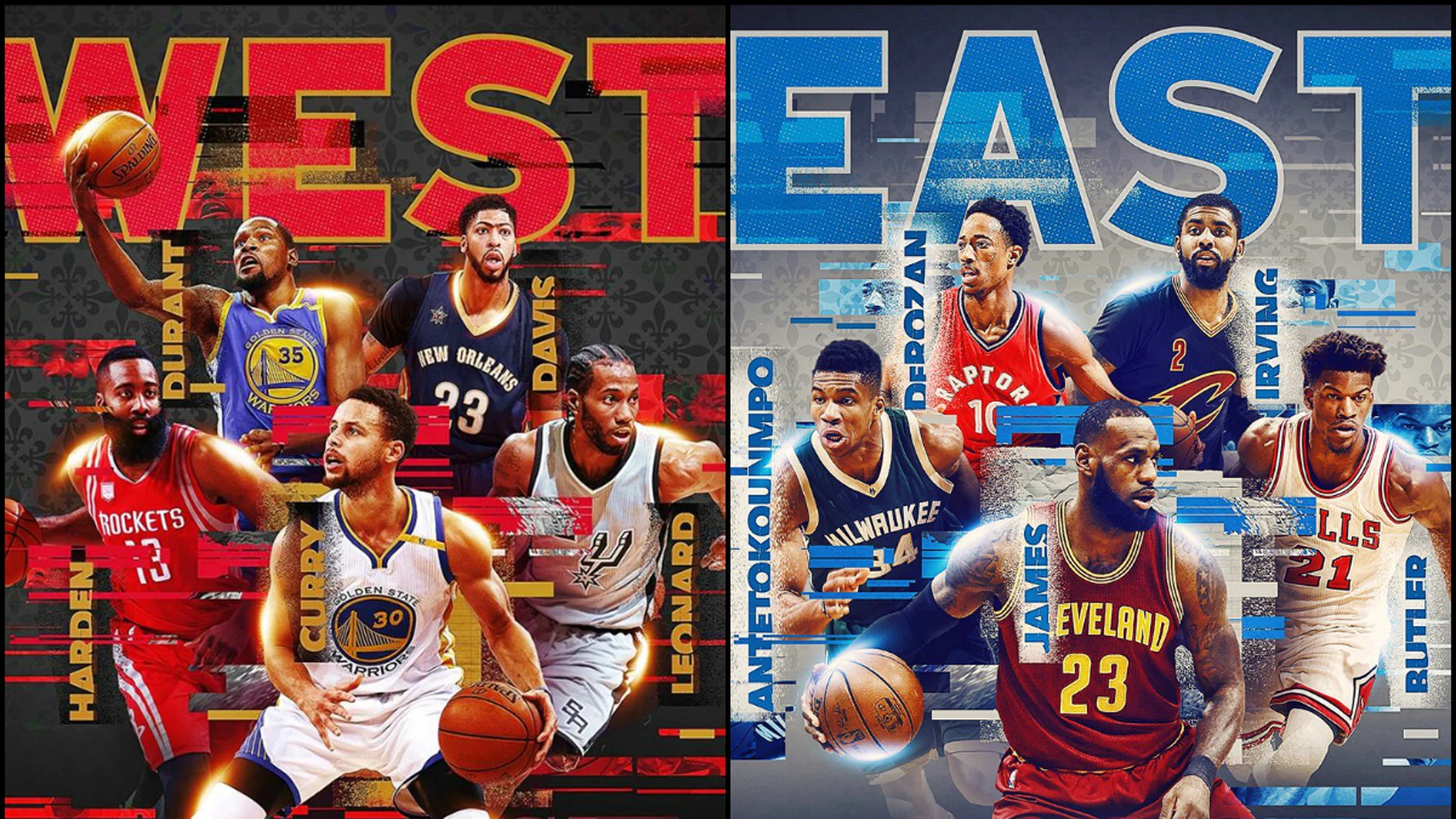 Los titulares del All Star Game 2017 de la Conferencia Oeste y de la Conferencia Este Los titulares del All Star Game 2017 de la Conferencia Oeste y de la Conferencia Este