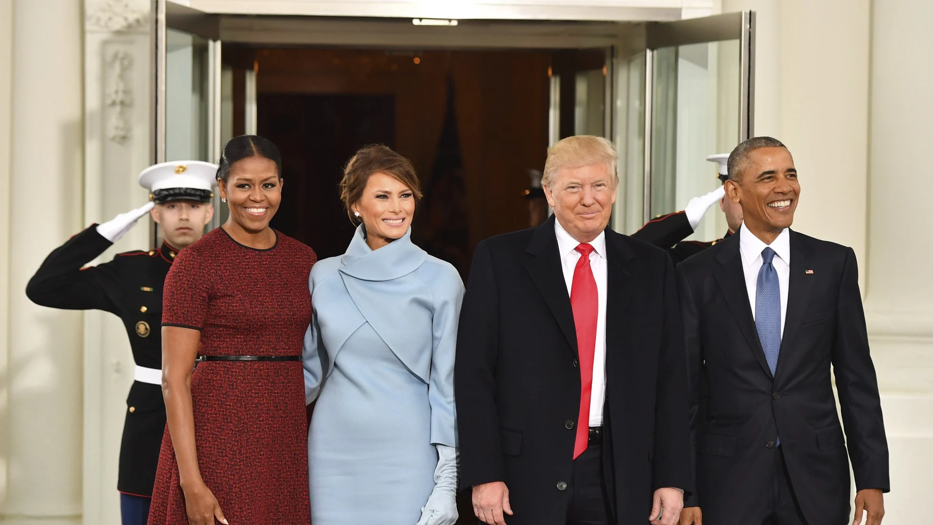 Los Obama y los Trump en la Casa Blanca Los Obama y los Trump en la Casa Blanca