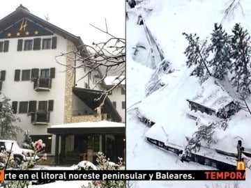 Frame 50.68 de: El rescate en el hotel de Italia sepultado por el alud avanza despacio por la peligrosidad del terreno