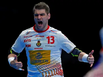 Julen Aguinagalde, durante el partido contra Brasil Julen Aguinagalde, durante el partido contra Brasil