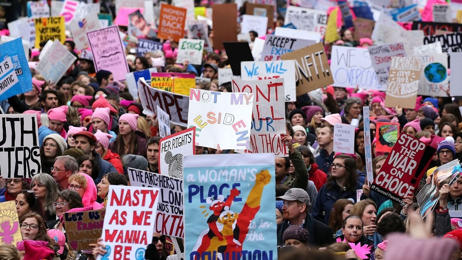 La Marcha de Mujeres de Washington, la más numerosa desde las protestas contra la guerra de Vietnam 