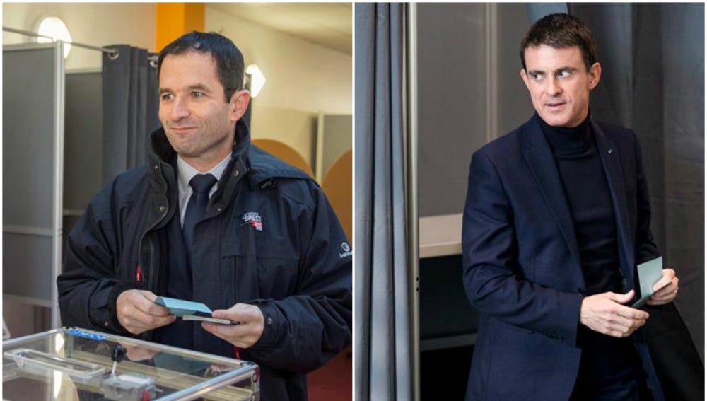 Benoit Hamons y Manuel Valls