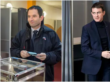 Benoit Hamons y Manuel Valls Benoit Hamons y Manuel Valls