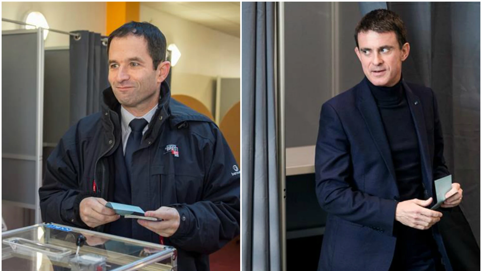 Benoit Hamons y Manuel Valls Benoit Hamons y Manuel Valls