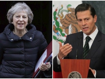 Theresa May y Enrique Peña Nieto