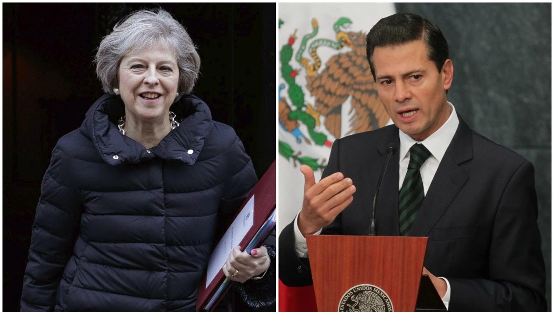 Theresa May y Enrique Peña Nieto Theresa May y Enrique Peña Nieto