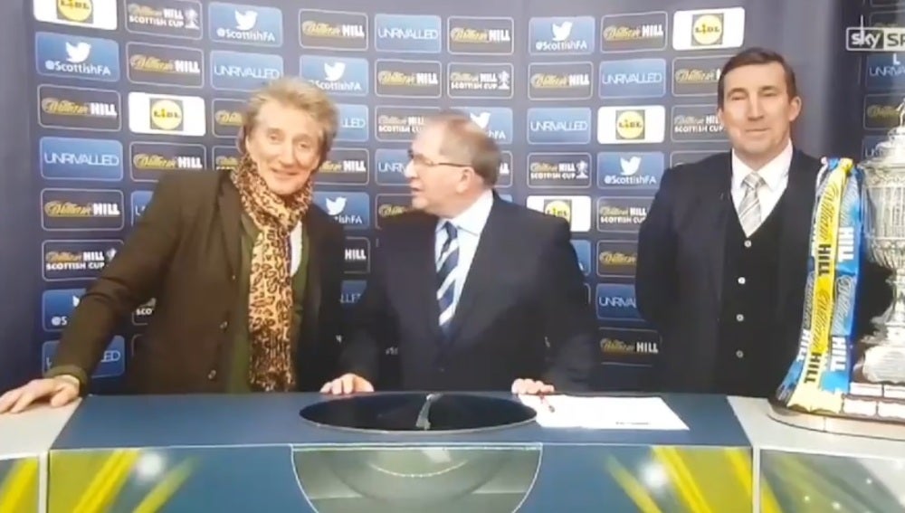 Rod Stewart, alegre en el sorteo de la Copa de Escocia