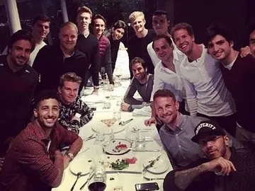 Los pilotos de F1, de cena Los pilotos de F1, de cena