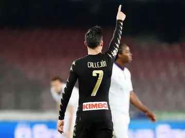 José Callejón celebra su gol en la Copa Italia José Callejón celebra su gol en la Copa Italia