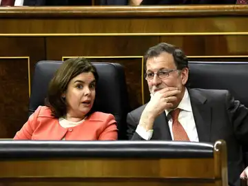 Mariano Rajoy y Soraya Sáenz de Santamaría Mariano Rajoy y Soraya Sáenz de Santamaría