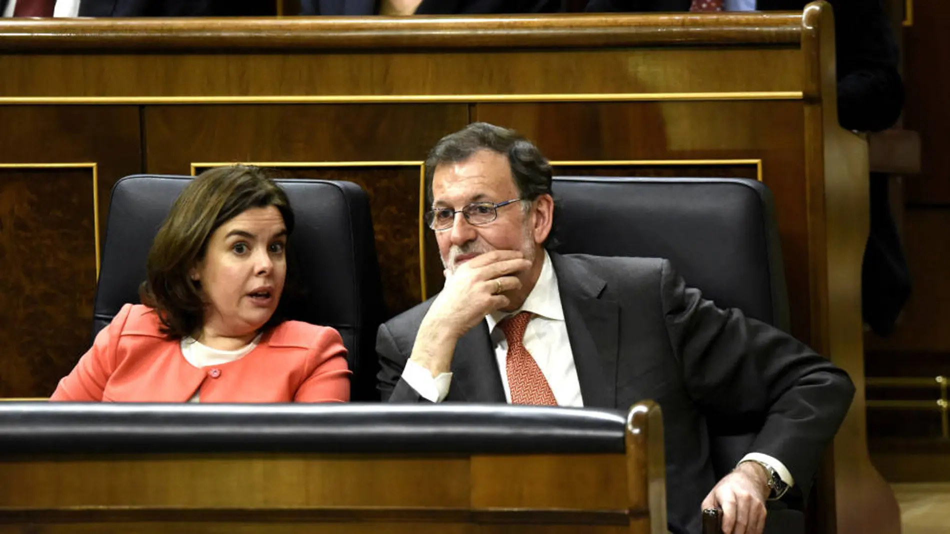 Mariano Rajoy y Soraya Sáenz de Santamaría Mariano Rajoy y Soraya Sáenz de Santamaría