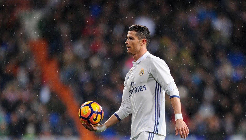 Cristiano Ronaldo, durante el partido ante la Real Sociedad