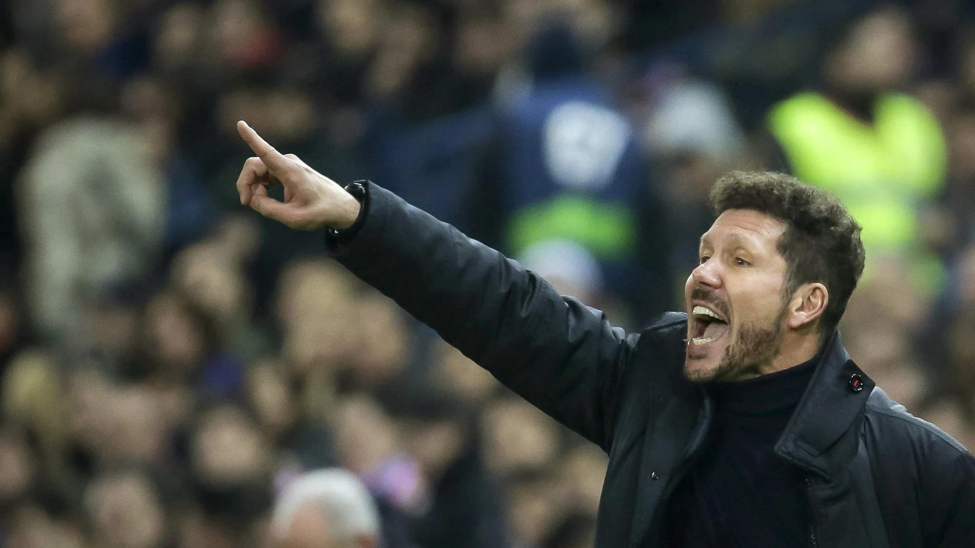 Simeone durante el partido Simeone durante el partido