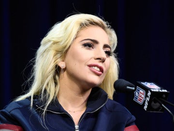 Lady Gaga, en la rueda de prensa previa a la Super Bowl