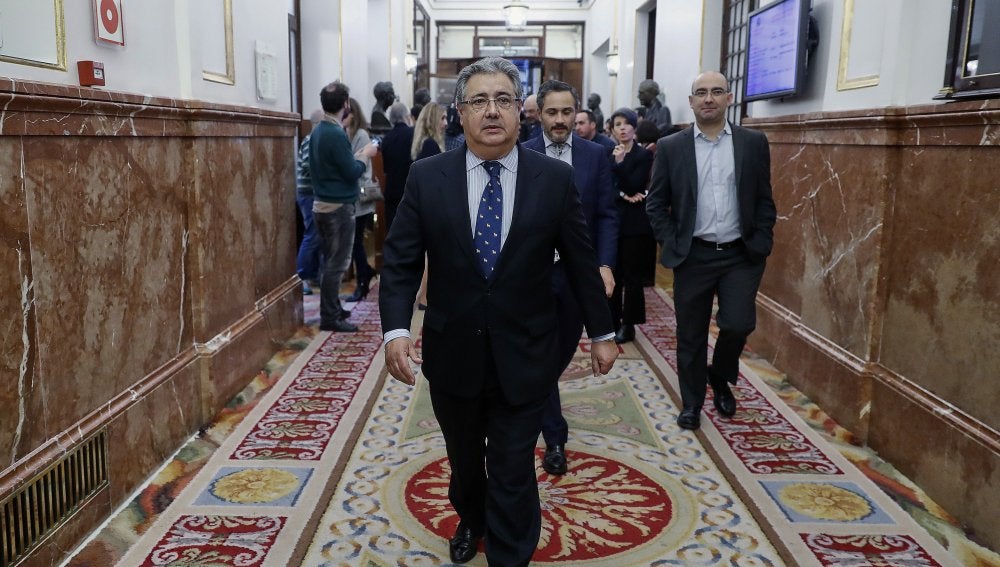 El ministro del Interior, Juan Ignacio Zoido, en el Congreso de los Diputados
