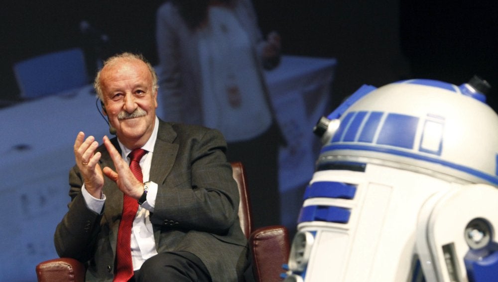 Vicente del Bosque durante el acto