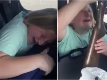 La reacción de la niña al ver la escopeta La reacción de la niña al ver la escopeta