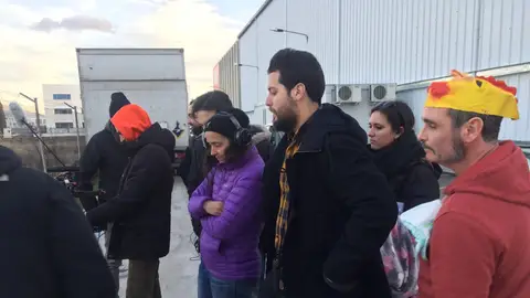 Parte del equipo de dirección en una de las grabaciones Parte del equipo de dirección en una de las grabaciones