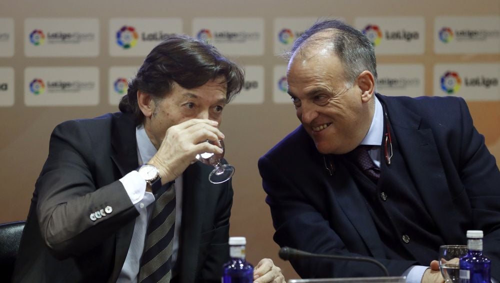 Javier Tebas y José Ramón Lete