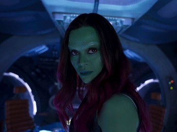 Zoe Saldana interpretando a Gamora