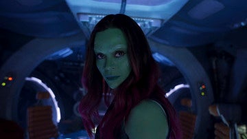 Zoe Saldana interpretando a Gamora