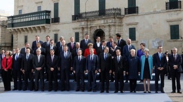 Los líderes de la Unión Europea en Malta