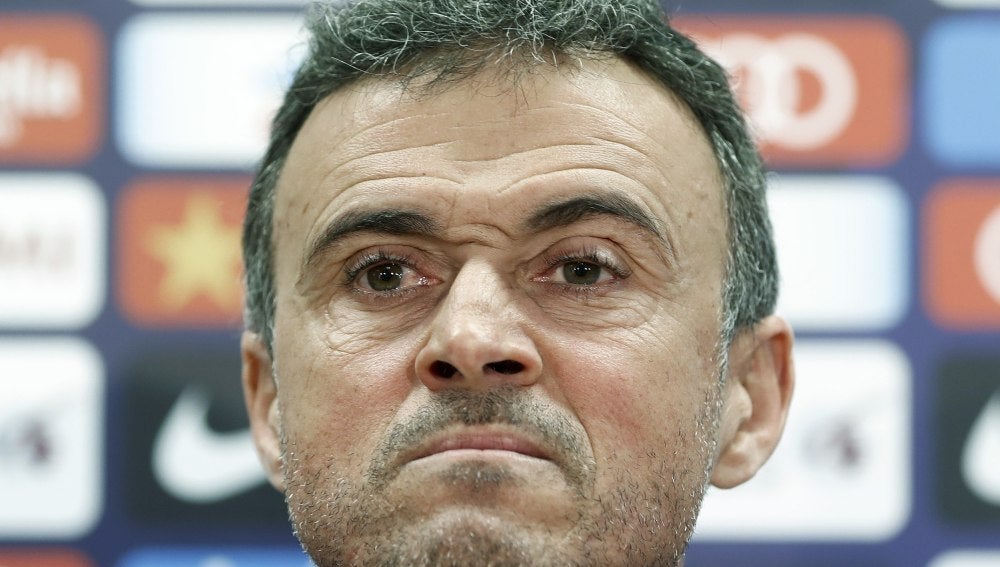 Luis Enrique, en sala de prensa