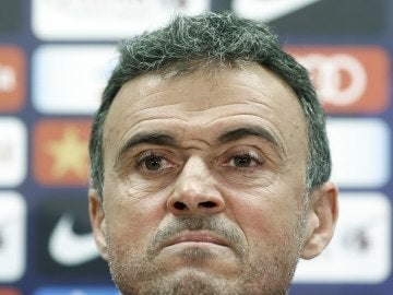 Luis Enrique, en sala de prensa