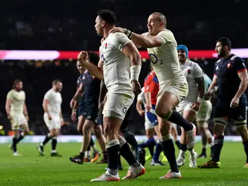 Ben Te'o celebra el ensayo de la victoria ante Francia Ben Te'o celebra el ensayo de la victoria ante Francia